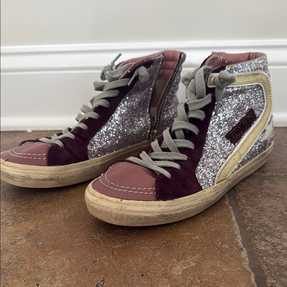 Glittery High-To Sneakers - Picture 3 of 5